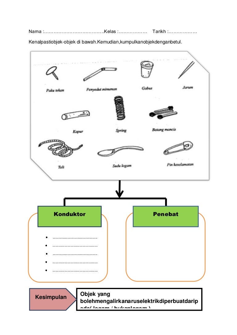 Lembaran Kerja Sains Awal