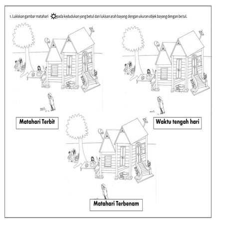 Lembaran Kerja Sains Tahun 5 - 11.1 Pergerakan Bumi (Kedudukan Matahari)