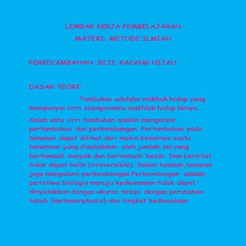 Lembar kerja pembelajaran