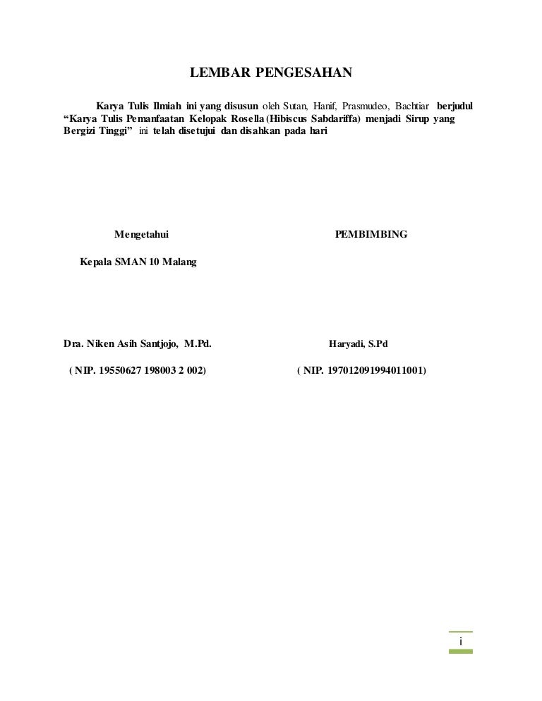 Lembar Pengesahan
