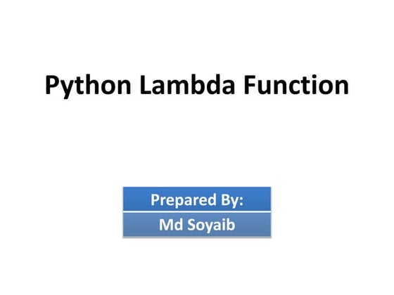 Functions in Python | PPT
