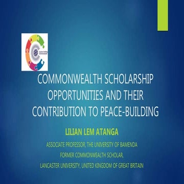 Presentation of Prof. Lem Lilian #CommonwealthUDs