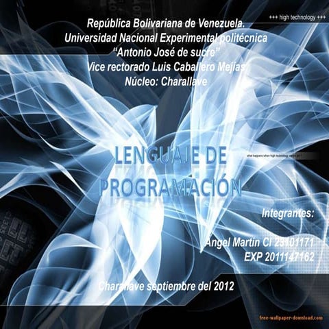 Lemguaje de programacion angel matin exp 2011147162 ci 20101171