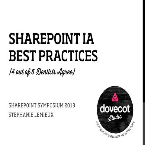 SharePoint Information Architecture Best Practices