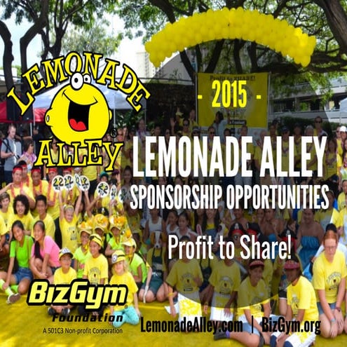 Lemonade Alley Sponsorship Deck, 2015