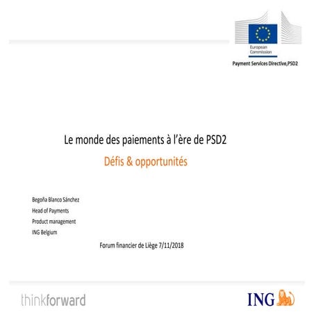 Le monde des paiements à l'ère de PSD2 - Défis et opportunités