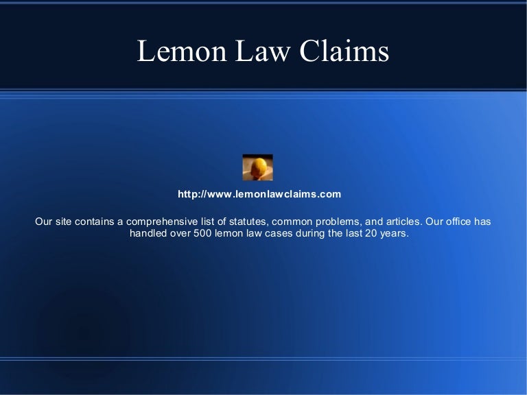 Lemon law