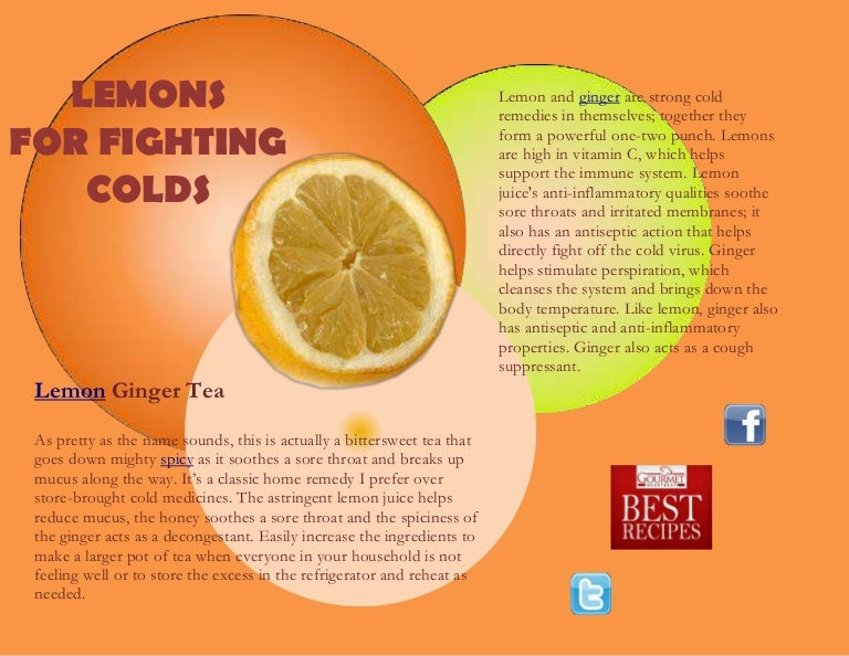 Lemons for fighting colds