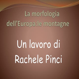 Le montagne d’europa