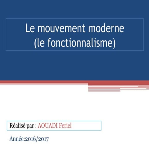 Le mouvement moderne