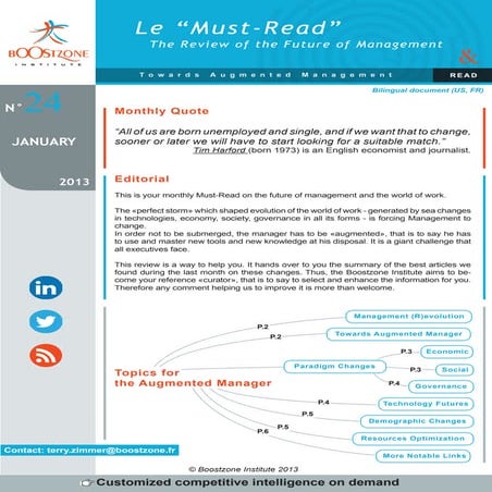 Le Must Read - Boostzone Institute - January 2013
