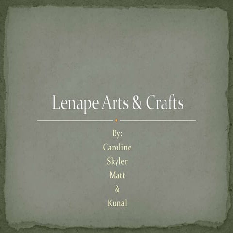 Lenape arts & crafts matt