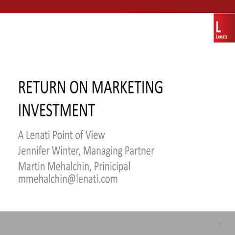 Return On Marketing Investment