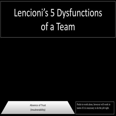Lencionis 5 dysfunctions   2