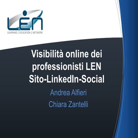 Visibilità online dei professionisti LEN learning Education Network