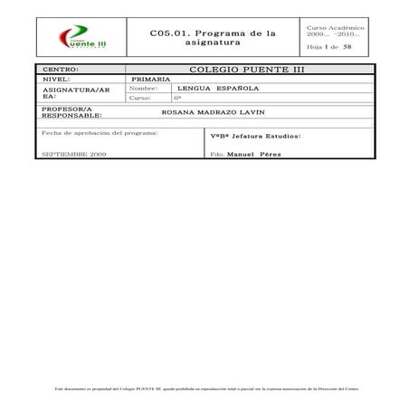 Lengua española 6º