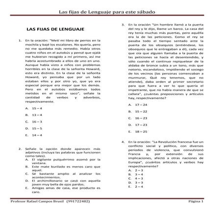Lenguaje Pre lima | PDF