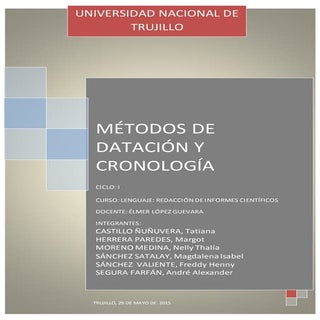 MÈTODOS DE DATACIÒN :RELATIVA Y ABS...