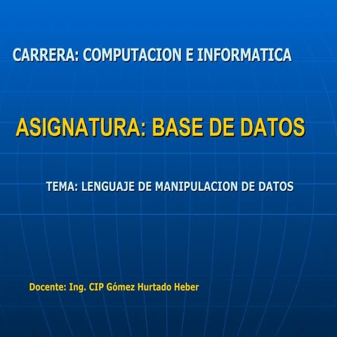 Lenguaje de Manipulación de Datos