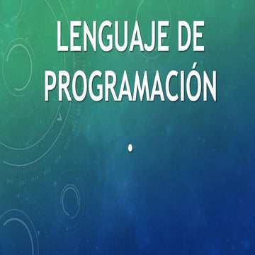 Lenguaje de programacion rcor | PPTX