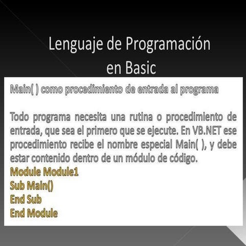 Lenguaje De ProgramacióN Basic