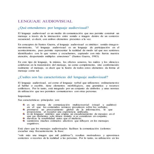 Lenguaje audiovisual