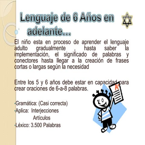 Lenguaje de 6 años en adelante