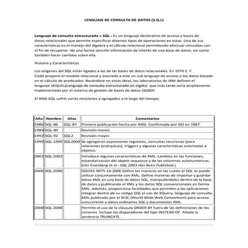 Lenguaje de consulta de datos