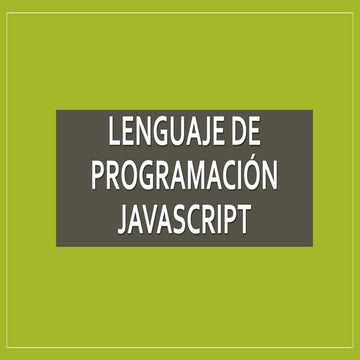 Lenguaje de programación javascript