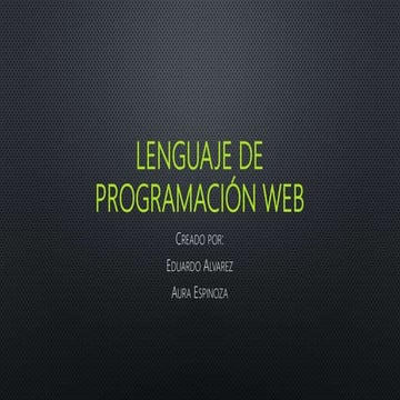 Lenguaje de programación web