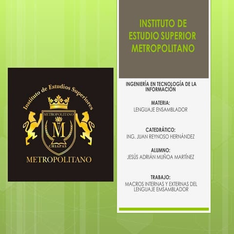 macros Lenguaje ensamblador