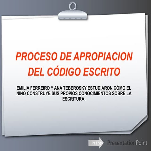 Apropiación del código escrito
