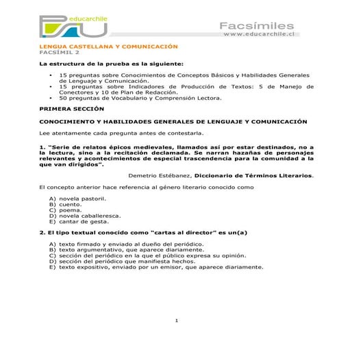 Lenguaje FacsíMil 2 2006