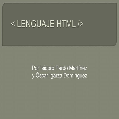 Lenguaje html