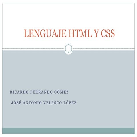 Lenguaje html y css