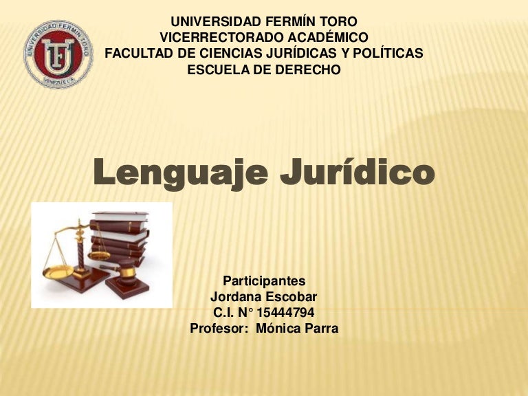 Lenguaje Juridico