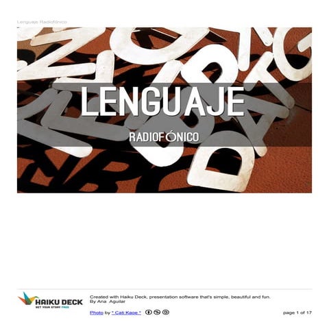 Lenguaje Radiofónico 