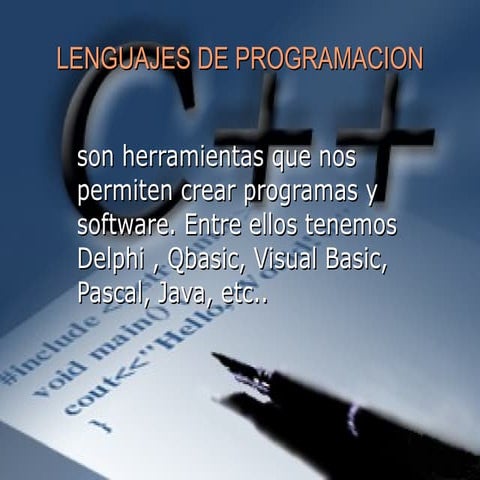 Que Es Un Lenguaje De Programacion...?