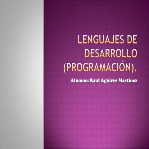 Lenguajes de desarrollo (programación)