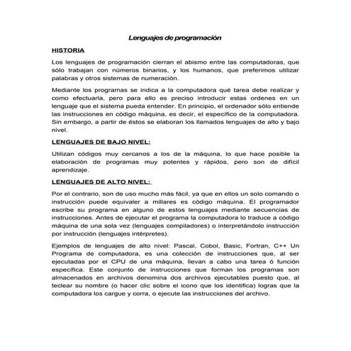 Lenguajes de programación