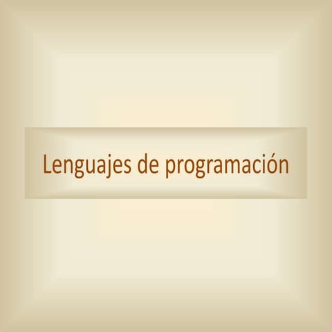 Lenguajes de programación