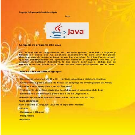 Lenguajes de programación orientados a objetos