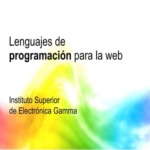Lenguajes de programación para la web