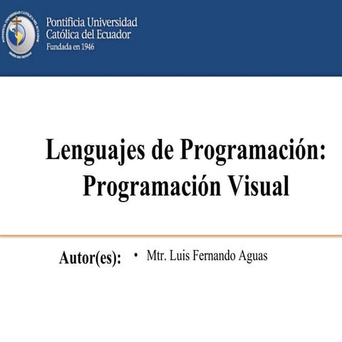 Lenguajes de programación  programación visual