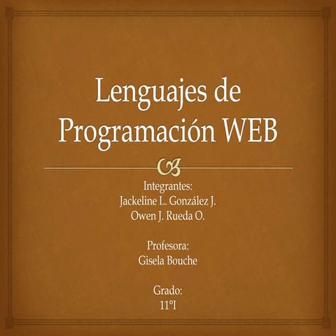 Lenguajes de programación web