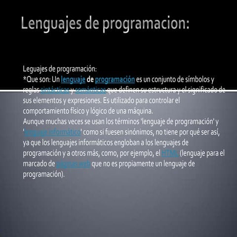 Lenguaje de programacion rcor | PPTX