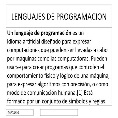 Lenguajes de programacion