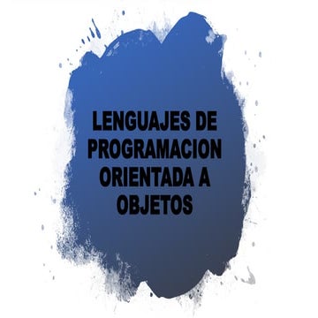 Lenguajes de programacion orientada a objetos
