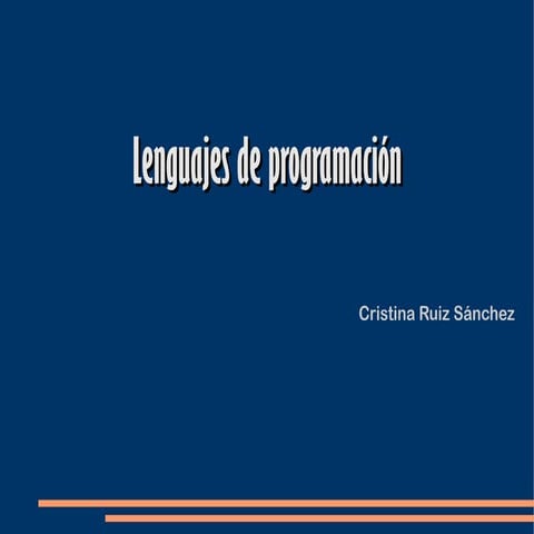 Lenguajes programación (TIC)