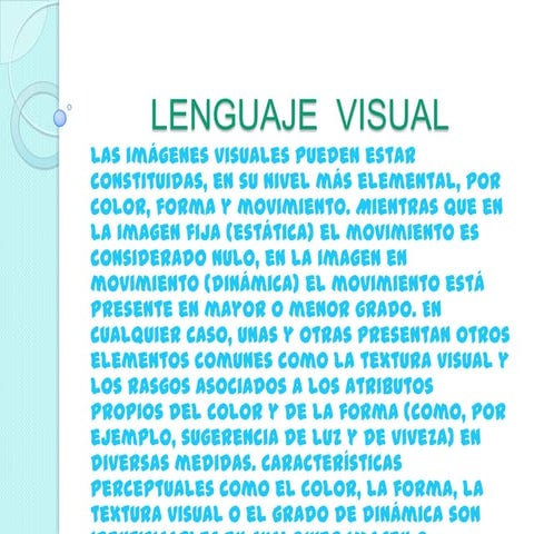 Lenguaje  visual